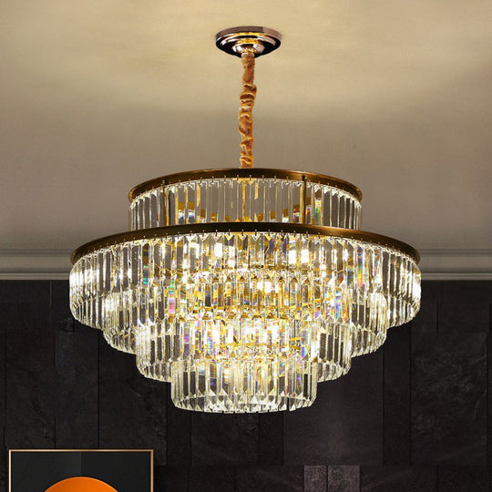 Modern Crystal Prism Pendant Light for Living Room