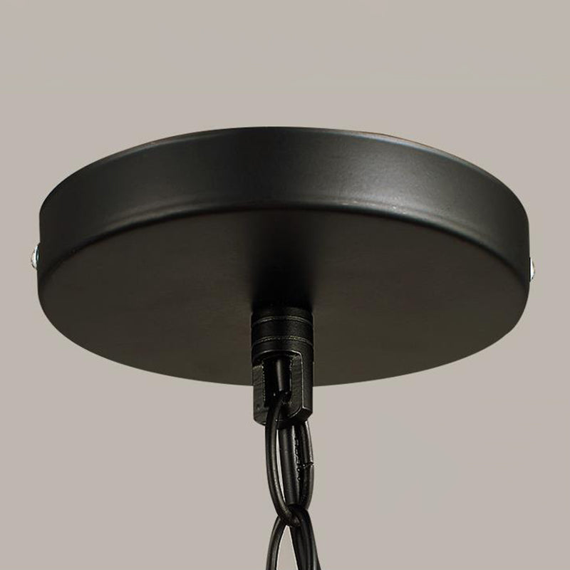 Metal Black Pendant Chandelier - Swirled Arm 5-Light Fixture For Living Room