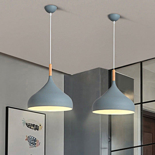 Nordic Style Metal Teardrop Pendant Lighting - 1 Light Black/White/Gold - Available in 9.5"/12.5"/14"W