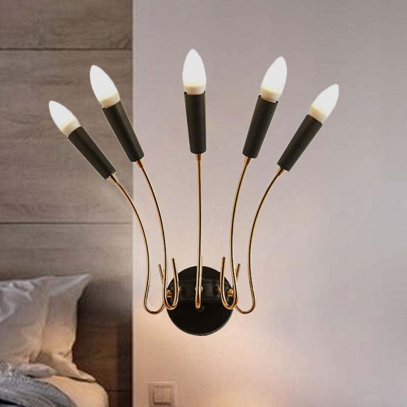 Rocket Wall Lamp - Contemporary Metal Sconce With 5 Lights For Living Room