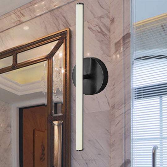 Modern Gold And Black Led Wall Sconce For Bathrooms / Warm