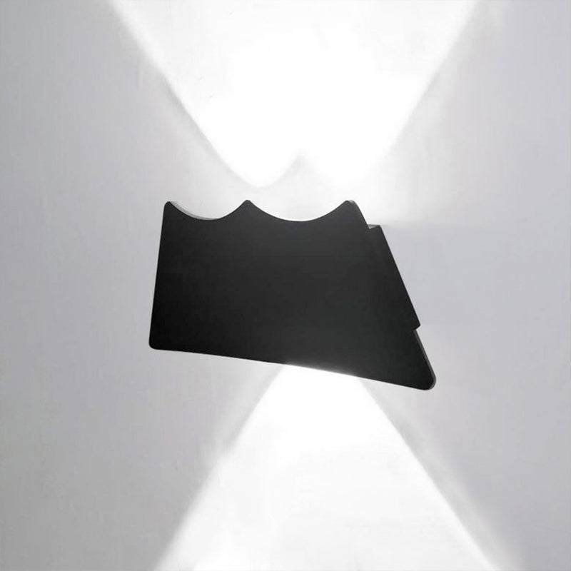 Modern Black Trapezoid Led Wall Sconce Light For Bedroom With Warm/White Lighting