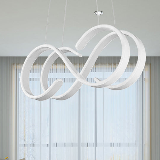 Modern Led 1-Light Drop Pendant Chandelier In Warm/White/Natural Light With Acrylic Shade White /