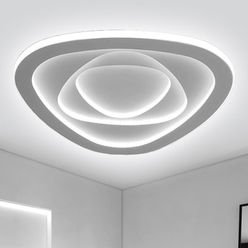 Modern Acrylic Triangle Ceiling Light Fixture - 16/19.5/23.5 Wide Bedroom Led Flush Mount Lamp In