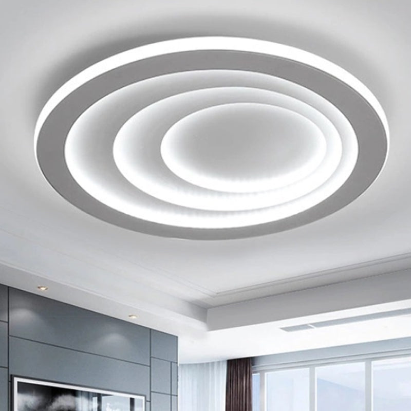 Modern Acrylic Ripples Flush Ceiling Light - 16"/19.5"/23.5" Wide - Warm/White Light