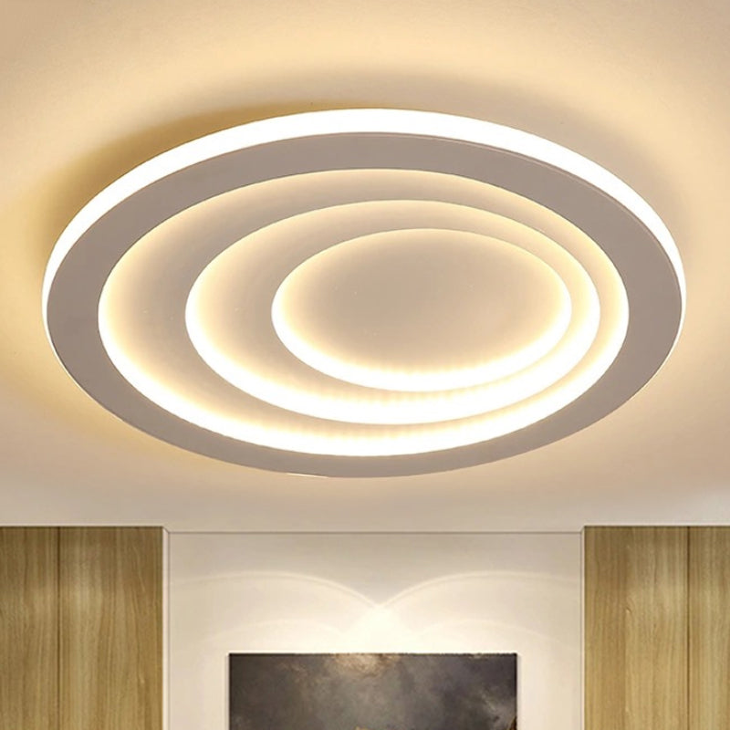 Modern Acrylic Ripples Flush Ceiling Light - 16"/19.5"/23.5" Wide - Warm/White Light