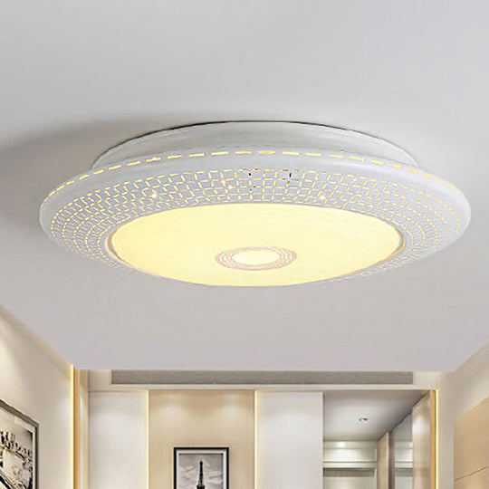 Modern White LED Flush Mount Lamp with Acrylic Fixture