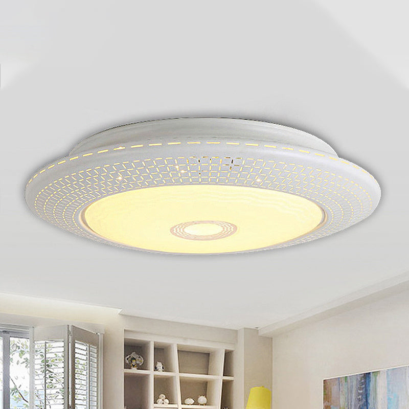 Modern White LED Flush Mount Lamp with Acrylic Fixture