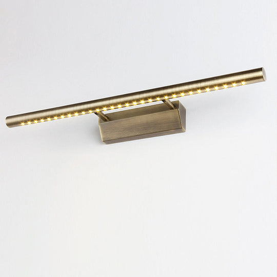 Modern Metal Bronze Led Wall Mounted Vanity Light With Slim Design And Warm White Lighting 16/21.5