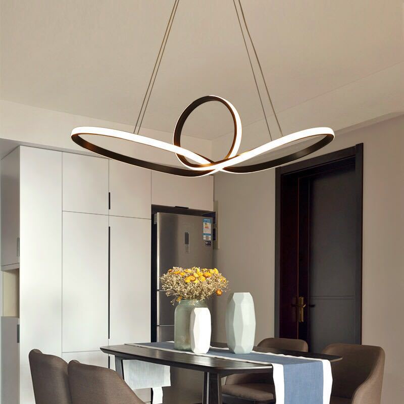 Sleek Acrylic Twist Pendant Ceiling Light With Simplicity Led For Dining Room Coffee / 23.5 Warm