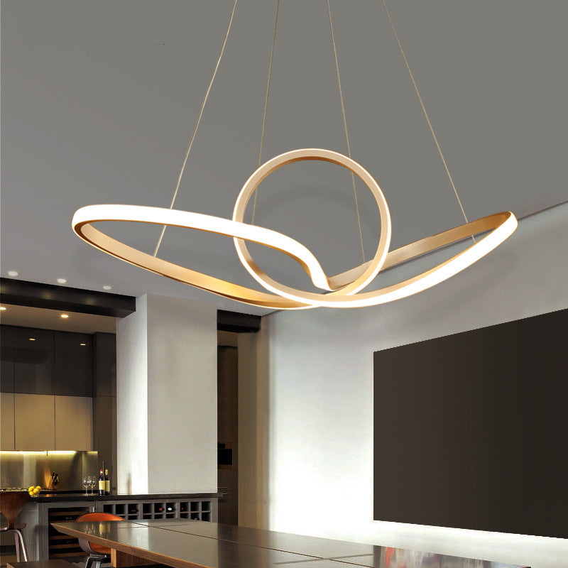 Sleek Acrylic Pendant Ceiling Light with LED, Ideal for Dining Room, Creating a Simplicity-inspired Atmosphere