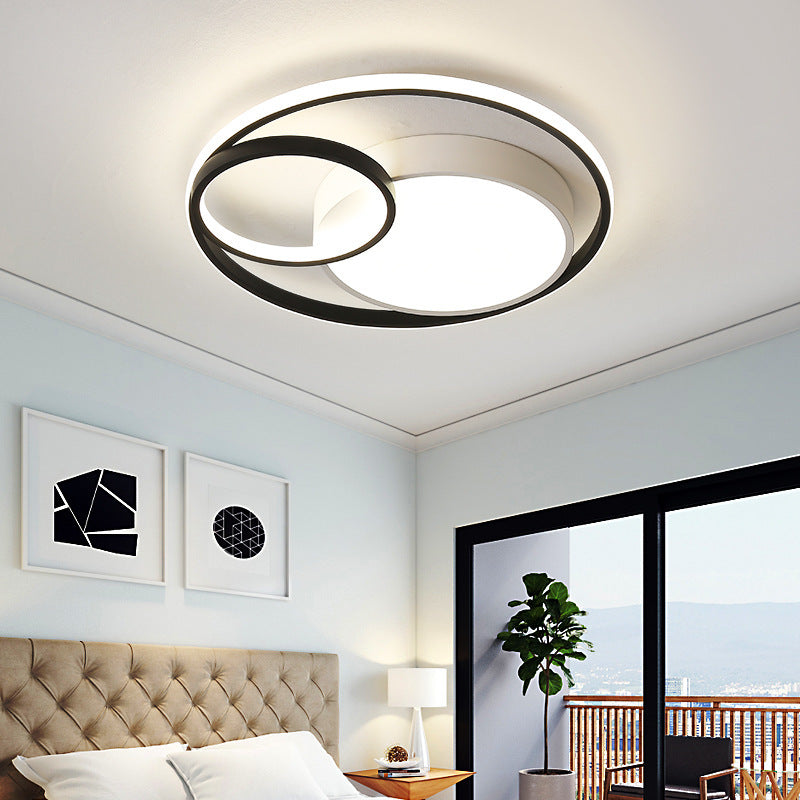 Metal Nordic Halo LED Bedroom Ceiling Light Fixture