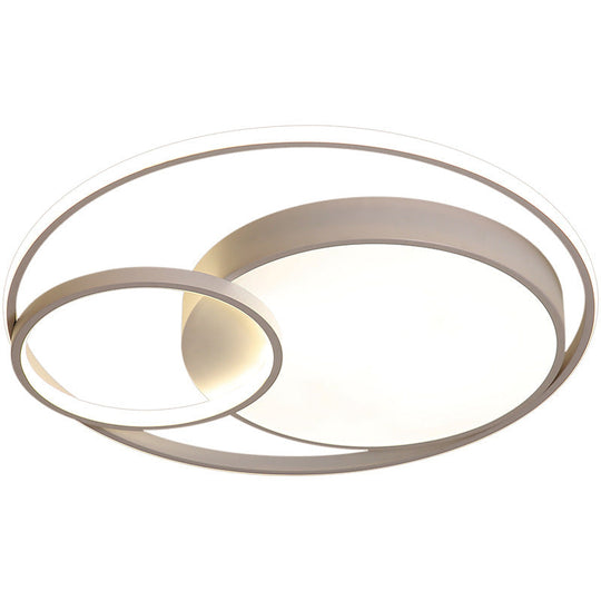 Metal Nordic Halo LED Bedroom Ceiling Light Fixture