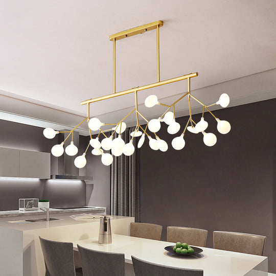 Firefly Island Pendant: Postmodern Metal Ceiling Lamp - 36 Head Suspension For Restaurant White