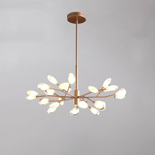 Acrylic Led Chandelier Pendant Light - Minimalist Tree Branch Design For Living Room Ceiling Lamp 24