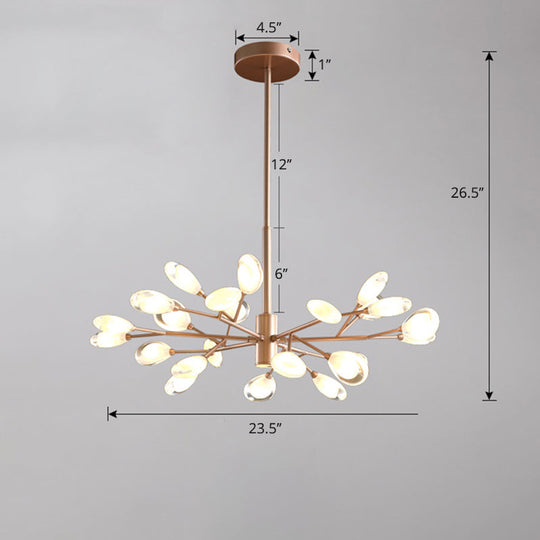 Acrylic Led Chandelier Pendant Light - Minimalist Tree Branch Design For Living Room Ceiling Lamp