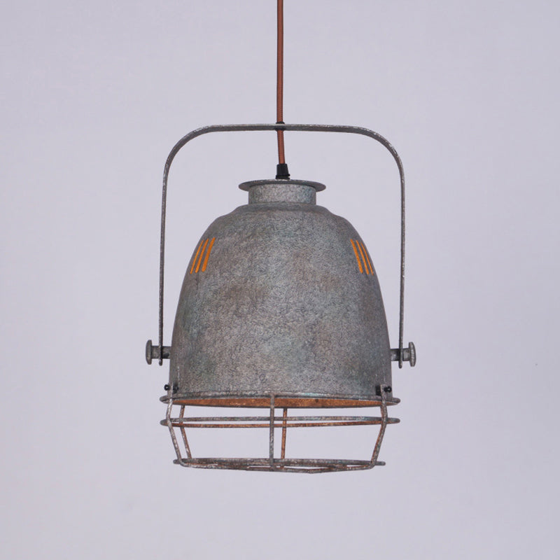 Industrial Metal Pendant Ceiling Lamp: Single-Shade Suspension Lighting for Bistro