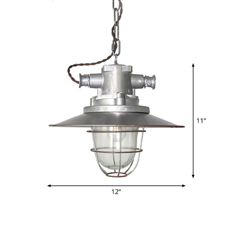 Industrial Metal Pendant Ceiling Lamp: Single-Shade Suspension Lighting for Bistro