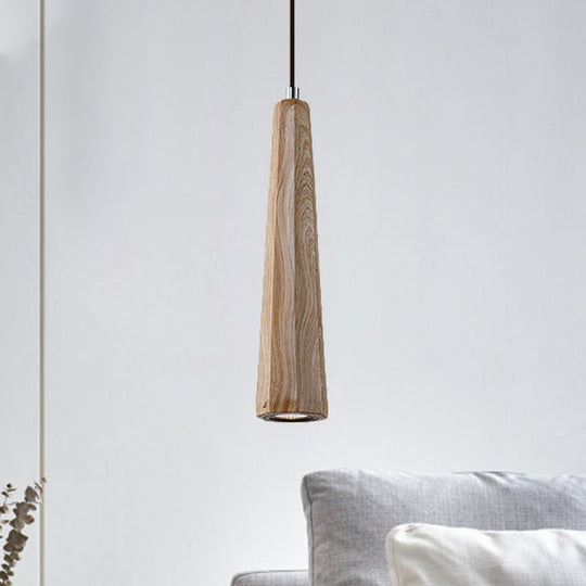 Alshain - Nordic 1 Light Pendant Lighting With Concrete Shade Black/Grey/Brown Tapered Hanging