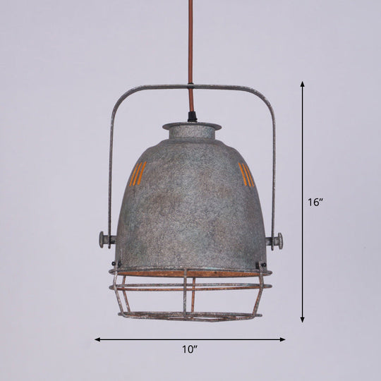 Industrial Metal Pendant Ceiling Lamp: Single-Shade Suspension Lighting for Bistro