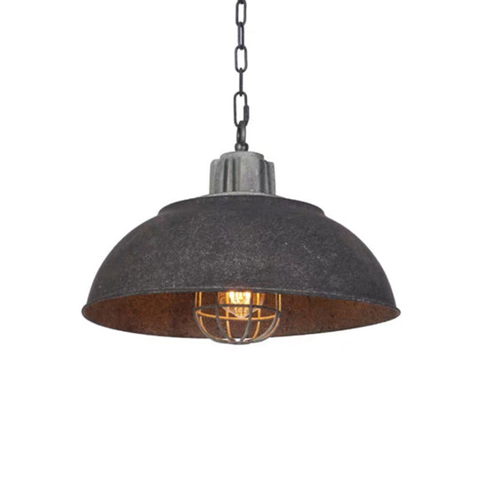 Industrial Metal Pendant Ceiling Lamp: Single-Shade Suspension Lighting for Bistro