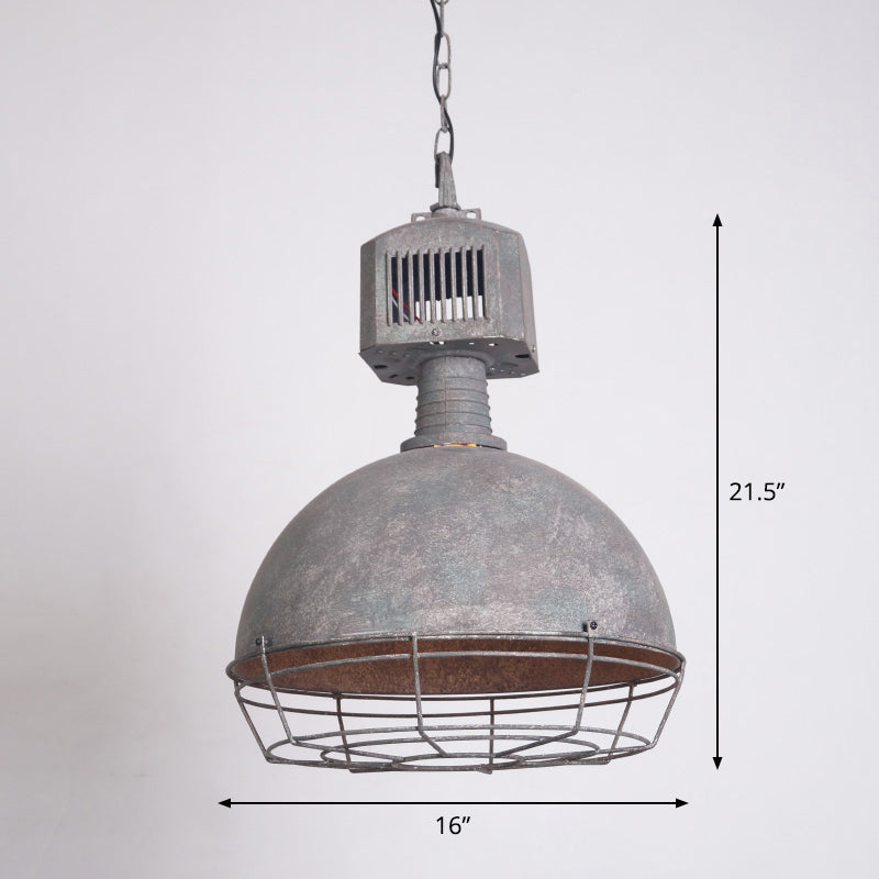 Industrial Metal Pendant Ceiling Lamp: Single-Shade Suspension Lighting for Bistro