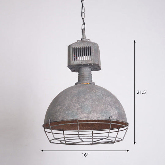 Sleek Industrial Metal Pendant Ceiling Lamp - Single Shaded Suspension Lighting For Bistro