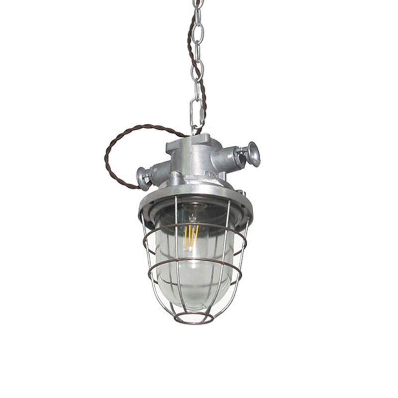 Sleek Industrial Metal Pendant Ceiling Lamp - Single Shaded Suspension Lighting For Bistro Aged