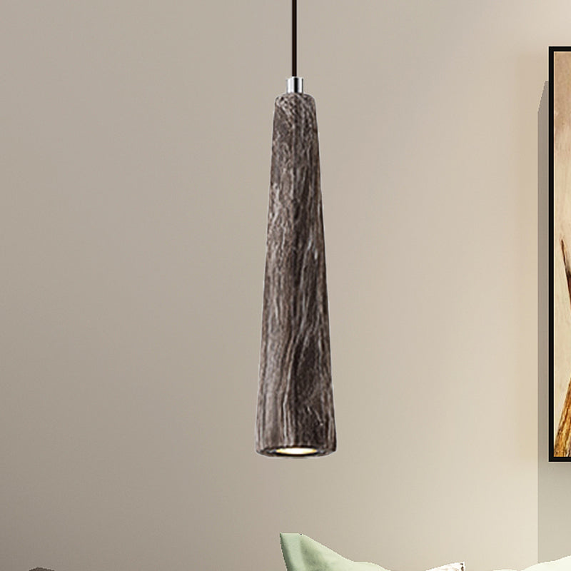 Alshain - Nordic Nordic 1 Light Pendant Lighting with Concrete Shade Black/Grey/Brown Tapered Hanging Ceiling Light