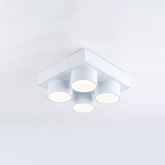 Creative LED Flush Mount Ceiling Light for Kids' Kindergarten with Toy Brick Design