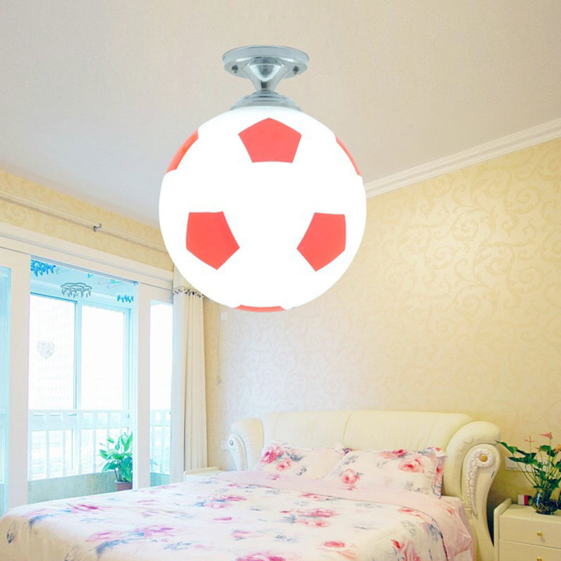 Fun Football Flushmount Ceiling Light for Boys Room