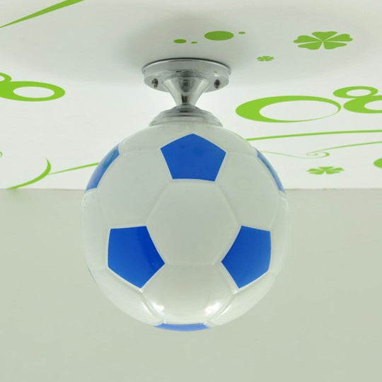 Fun Football Flushmount Ceiling Light for Boys Room