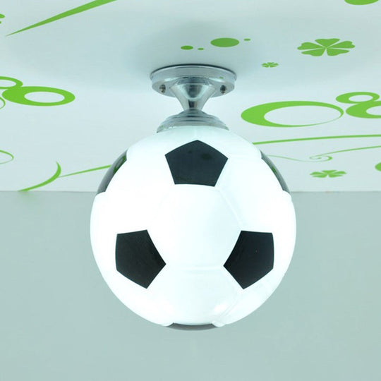 Fun Football Flushmount Ceiling Light for Boys Room