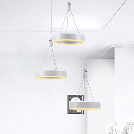 Silver Minimalist Acrylic Pendant Cluster Ceiling Light - Elegant Dining Room Decoration