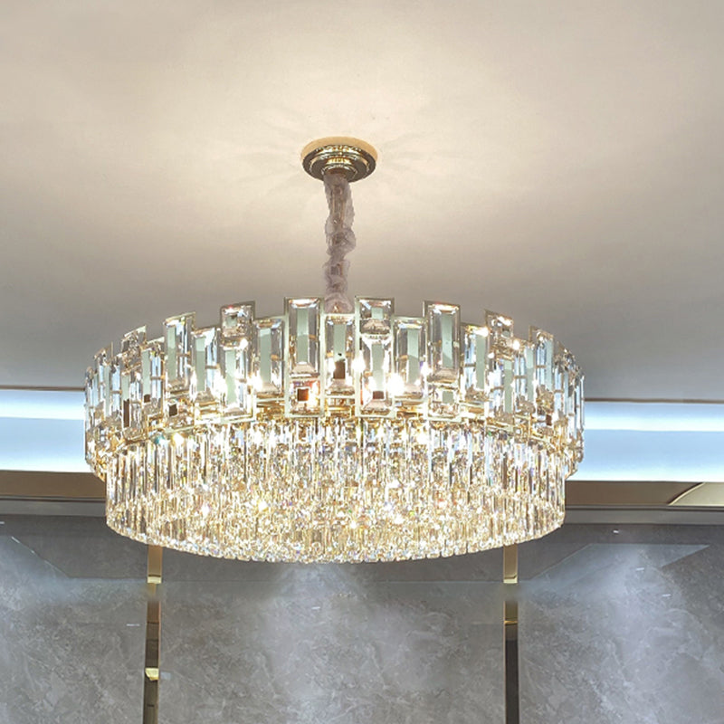 Modern Multi-Layer Crystal Chandelier Pendant for Living Room