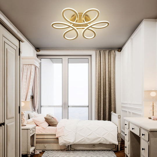 Simplicity Floral LED Ceiling Flush Light Fixture for your Bedroom