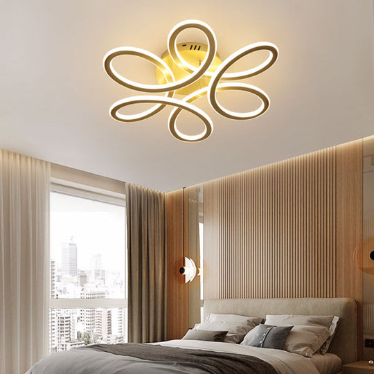 Simplicity Floral LED Ceiling Flush Light Fixture for your Bedroom