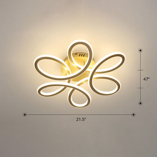 Simplicity Floral LED Ceiling Flush Light Fixture for your Bedroom