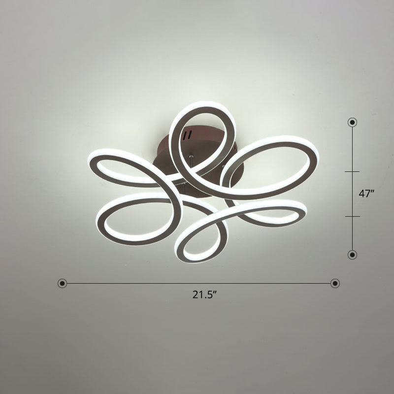 Simplicity Floral Led Ceiling Flush Light Fixture For Your Bedroom