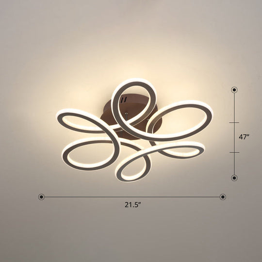 Simplicity Floral LED Ceiling Flush Light Fixture for your Bedroom