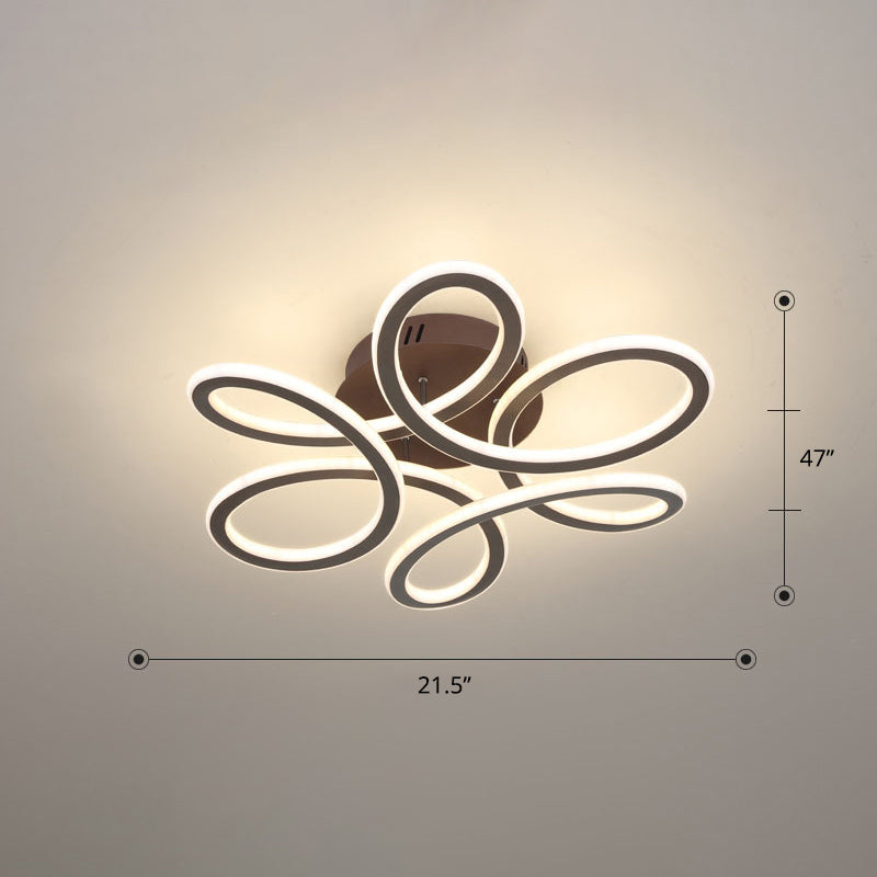 Simplicity Floral Led Ceiling Flush Light Fixture For Your Bedroom