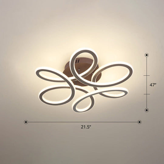 Simplicity Floral LED Ceiling Flush Light Fixture for your Bedroom