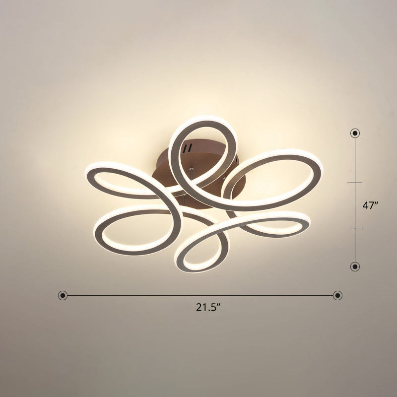 Simplicity Floral Led Ceiling Flush Light Fixture For Your Bedroom