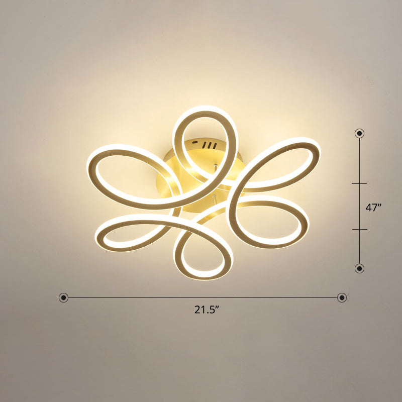 Simplicity Floral LED Ceiling Flush Light Fixture for your Bedroom