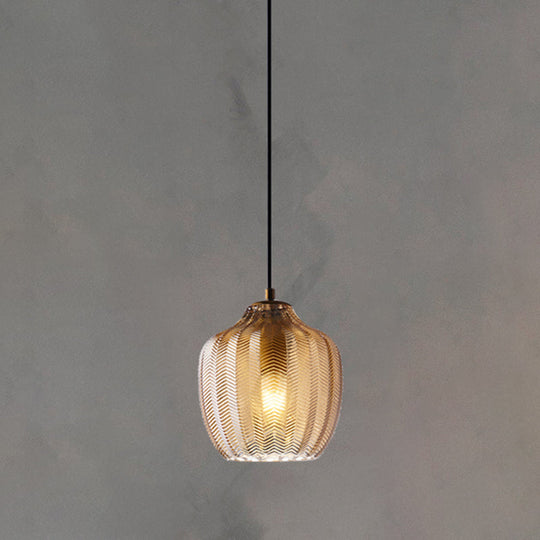 Grumium - Nordic Style Wavy Glass Pendant Ceiling Light - Dining Room DÃ©cor