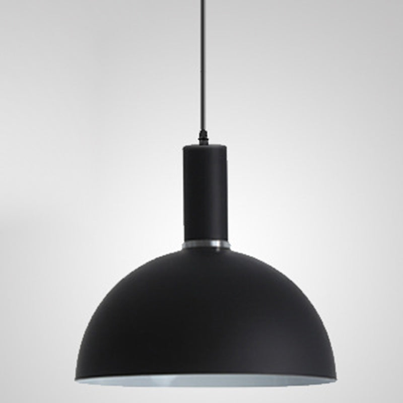 Nordic Style Single Suspension Metal Shaded Pendulum Light - Perfect For Dining Room Lighting Black