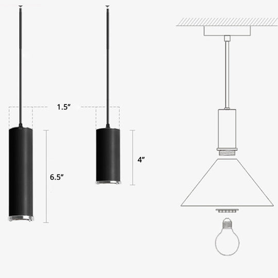 Nordic Style Single Suspension Metal Shaded Pendulum Light - Perfect For Dining Room Lighting