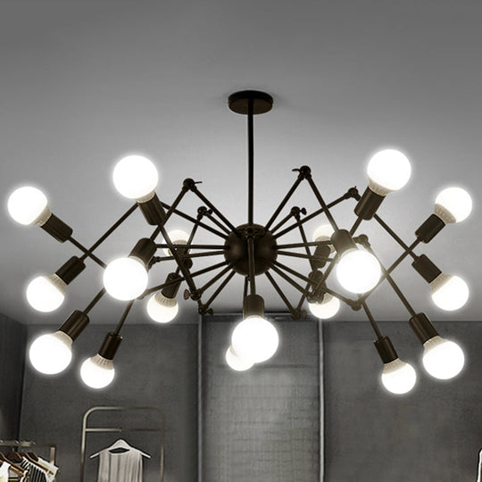 Spider Metal Chandelier: Modern Industrial Pendant Lighting For Clothing Shops And Commercial Spaces