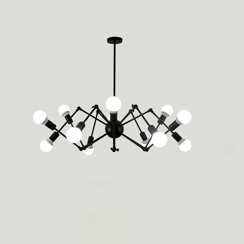 Spider Metal Chandelier: Modern Industrial Pendant Lighting For Clothing Shops And Commercial Spaces