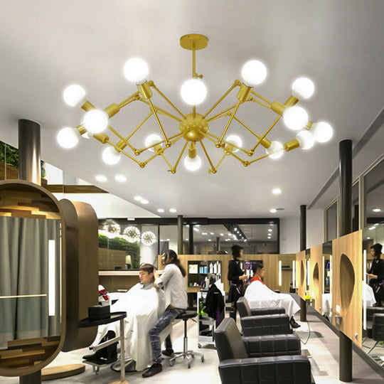 Spider Metal Chandelier: Modern Industrial Pendant Lighting For Clothing Shops And Commercial Spaces